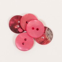 Knap, Rød Perlemor 15 mm